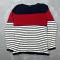 Tommy Hilfiger Pullover Damen Strickpullover Strick Oberteil Sweater Gr. L Rot