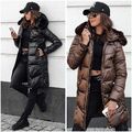 Damen Jacke Winterjacke Steppjacke Mantel Wintermantel mit Kapuze DSTREET S-2XL