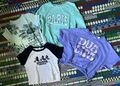 4 T-Shirts H&M Mädchen Gr 146/152 Mint Flieder Schwarz-Weiß