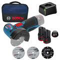 Bosch Akku-Winkelschleifer GWS 12V-76 76 mm / 2x 2,0 Ah Akku + Ladegerät Softbag