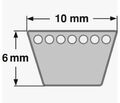 Klassischer Keilriemen Profil O/Z 10mm von 380 mm bis 800mm