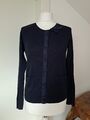 Strickjacke Cardigan Sandro Gr 1 36 38 S Schleife marine blau