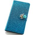 Handy Hülle Glitzer Schutzhülle Handy Tasche Etui Flip Cover Strass Wallet Case