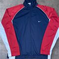 Vintage Nike 90s Dunkelblau/Rot und weiß track jacket Gr.L Y2K