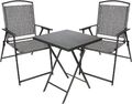 Balkon Bistro Set Metall Sitzgruppe Gartenmöbel Garten Stühle und Tisch Klappbar