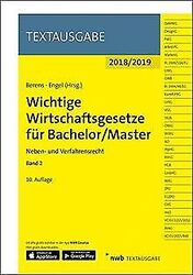 Wichtige Wirtschaftsgesetze für Bachelor/Master, Band 2:... | Buch | Zustand gutGeld sparen & nachhaltig shoppen!