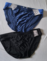 Badehose Slip Doppelpack 2 Stück Gr 7 XL Crane schwarz blau sexy