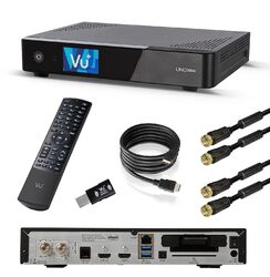 VU+ Uno 4K SE 1x DVB-C FBC Sat Twin Tuner Linux Receiver UHD 2160p HDR schwarz