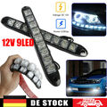 2x Auto 9LED Tagfahrlicht Tagfahrleuchten TÜV DRL Universal scheinwerfer 12V DE^