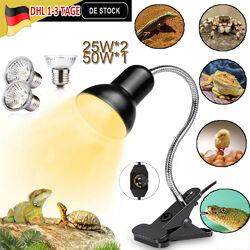 Schildkröten Wärmelampe Reptilien Terrarium Lampe UVA UVB 25+50W Heizlicht DHL