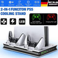 PS5 Controller Dual Ladestation Mit Lüfter Vertikaler Standfuß für PlayStation 5