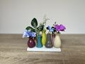 7 Vasenset bunt Klein Deko Mini Blumenvase Vasen Keramik Gesteck Sockel Vase Väs