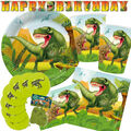 T-REX + DINOS KINDERGEBURTSTAG - Geschirr Deko Mitgebsel Kinder Geburtstag Party