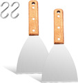 Grillspachtel,  2 Stück Plancha Spachtel Küchenspachtel Set, Grill Spachtel Edel