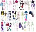 Monster High Create a Monster Puppen Teile Shop Basic Dolls Custom Repaint OOAK