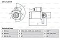 BOSCH Starter Für VOLVO F 6 610 616 7 611 Fl 612 N 613 F 614 73-00 0986010980