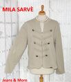 MILA SARVÈ Designer JEANS Jacke beige Gr.  46 Demin Stretch Jeans & More