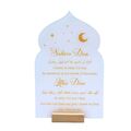 Acryl-Ramadan-Tischdekoration mit Holzsockel, Ständer, Eid-Mubarak-Ornamente, mu