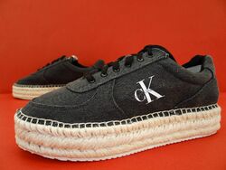 Calvin Klein Jeans Espadrille Sneaker Turnschuhe Laufschuhe Damen Gr.39 Schwarz