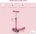 Micro Mini Micro Deluxe LED Scooter, 3 Räder, LED-Licht, verstellbarer