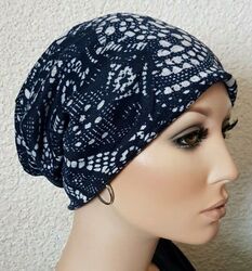 Damen BEANIE MÜTZE Longbeanie Damen Chemo Cap leichte Strick Chemomütze Inga NEU