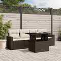 Gartenmöbel Sofa Garnitur Sitzgruppe Lounge 5-tlg. Schwarz Poly Rattan vidaXL