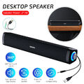 USB PC Lautsprecher Stereo Bass Speaker Multimedia Soundbar für Computer Laptop