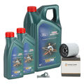 7L CASTROL MAGNATEC A5 5W30 + HIRSCHER Ölfilter für FORD FOCUS MUSTANG 2.3