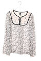 ZARA Bluse Blumen Print 13-14 = 164 Grau-Töne