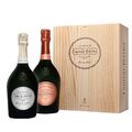 Champagne Laurent-Perrier Cuvée Rosé Brut und Blanc de Blancs in Holzkiste