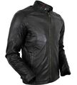 Leichte Herren Lamm Nappa Lederjacke Taillierte Passform Slim Fit Bikerjacke 