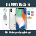 Apple iPhone X 10 - 64 256 GB - Silber Grau - bis 100% Batterie