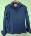 hochwertige CHARLES TYRWHITT LONDON Baumwolle Stretch Bluse Gr.  M / 40 blau