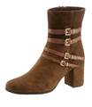 Unisa Damen Marken-Veloursleder-Stiefelette, haselnuss GR 37 *SALE*