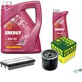 MANN Inspektionspaket 6 L MANNOL Energy 5W-30 für Toyota Corolla Liftback 2.0