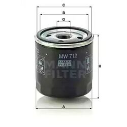 ORIGINAL® Mann-Filter MW 712 Ölfilter, Motorölfilter