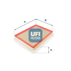 Luftfilter UFI 30.259.00 für Opel Astra H Twintop A04 1.6 2.0 05-10