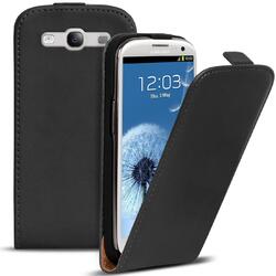 Schutz Hülle Handyhülle Klapp Tasche Ultra Slim Flip Cover Case Schwarz matt TPU