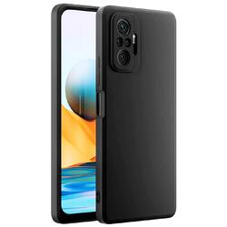 Schutz Hülle für Xiaomi Redmi Note 10 Pro Case Silikon Handy Hülle Cover Schwarz