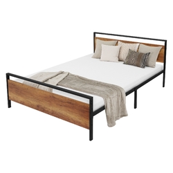 Metallbett Bettgestell Stahl Einzelbett Doppelbett Schlafzimmerbett mit Matratze