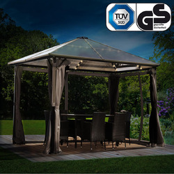 BRAST Pavillon Aluminium 3x3m 3x4m 3,6x4,8m Garten Pavilon Pavillion Festzelt⭐⭐⭐⭐⭐✔16 Modelle ✔TÜV ✔wasserdicht ✔Moskitonetz ✔LEDs