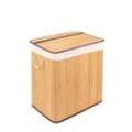 PANA®ECO Bambus Wäschekorb mit Deckel • Wäschebox Holz mit herausnehmbaren Wäschesack • Faltbarer Wäschesammler waschbar • Badezimmer Wäschetruhe • 100% Bambus • versch. Farben und Größen