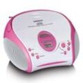 Lenco SCD-24PK kids - Tragbares FM-Radio mit CD-Player - Kopfhöreranschluß - Pink