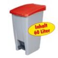 BRB Tret-Abfalleimer 60 Liter, rot