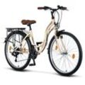 Licorne Bike Stella Premium City Bike 20,24,26 und 28 Zoll Fahrrad für Mädchen Herren und Damen 21 Gang (6 Gang bei 20 Zoll) Holland Citybike