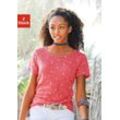 T-Shirt, rot+creme, Gr.48/50