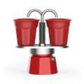 BIALETTI Espressokocher Mini Express Kandisky, 2 Tassen Espresso-Maker, Aluminium, Moka Set Coffee Maker, Camping rot, rot