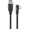 goobay USB C/USB 3.0 A Kabel 0,5 m schwarz, 1 St.