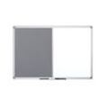 Bi-Office Whiteboard-Pinnwand MAYA KOMBI 90,0 x 60,0 cm Textil grau