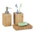 relaxdays Badaccessoires-Set braun